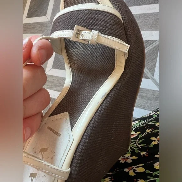 Y2K Prada T Strap Wedge Sandals, size 36.5 - Picture 7 of 7